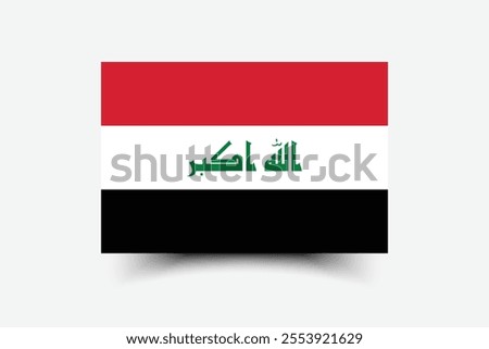 Iraq flag official colors and proportion digital vector illustration