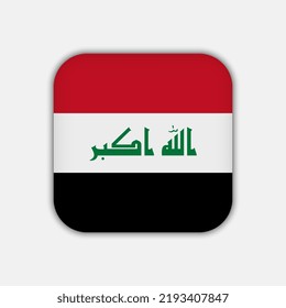 Flagge des Irak, offizielle Farben. Vektorgrafik.