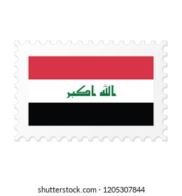 Iraq flag on white background vector image