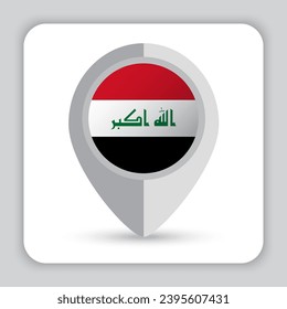 Iraq Flag Pin Map Icon