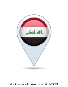 Irak - Flagge für Karte. Vektorgrafik.