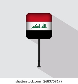 Ilustração do vetor da bandeira do Iraque