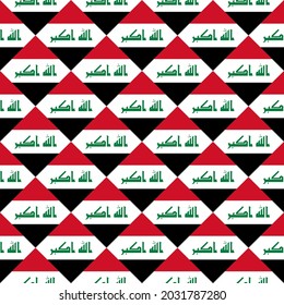 iraq flag seamless pattern tradition concept. vector illustration. print, cover, paper, decoration, banner, etc
