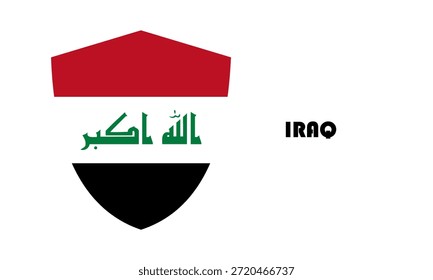 Bandera de Iraq en forma de escudo (insignia)