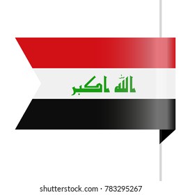 Iraq Flag Vector Bookmark Icon - Illustration