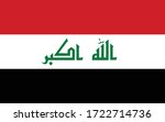 Iraq flag vector graphic. Rectangle Iraqi flag illustration. Iraq country flag is a symbol of freedom, patriotism and independence.
