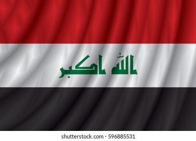 Iraq flag vector illustration.