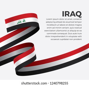Iraq flag, vector illustration on a white background