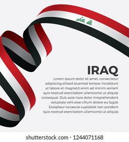 Iraq flag, vector illustration on a white background
