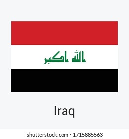 Iraq Flag Vector Isolated On Background. Iraq Flag Symbol Modern, Simple, Vector, Icon For Website Or Mobile App