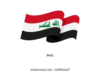 Iraq flag vector. Flag of Iraq on white background. Vector illustration eps10