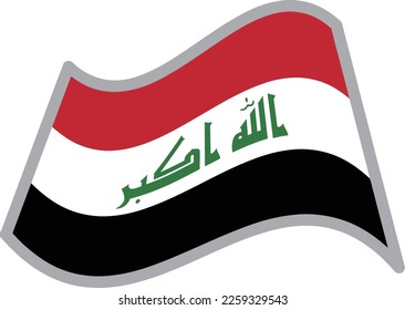 Iraq fluttering national flag illustration vector material