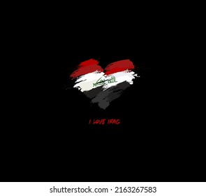 Iraq grunge flag heart for your design