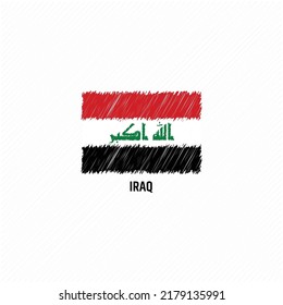 Iraq grunge flag vector illustration