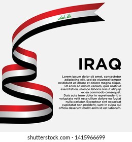 Iraq  Independence Day with flag, vector illustrations with white background - Vector