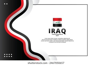 Ilustración de diseño de Vector del Día de la Independencia de Irak