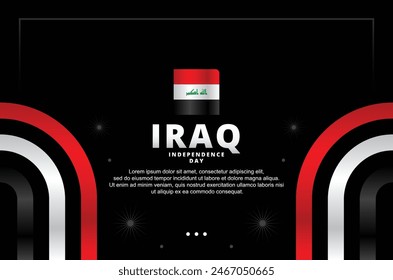 Ilustración de diseño de Vector del Día de la Independencia de Irak