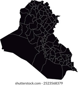IRAQ MAP with its administrative divisions and regions