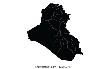 Iraq map black color