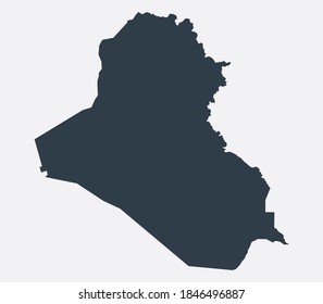 Iraq Map, Country Flat Map 