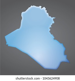 Iraq map filled with light blue gradient. High resolution. Mercator projection.