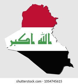 Iraq Map Flag