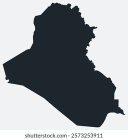 Iraq map. Just a simple border map. Shape of the country. Flat blank Iraq outline. Vector boundary illustration.