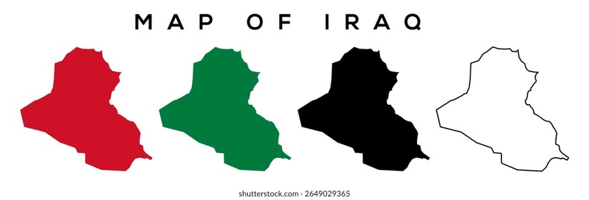 Iraq Map Outline – Minimal Vector