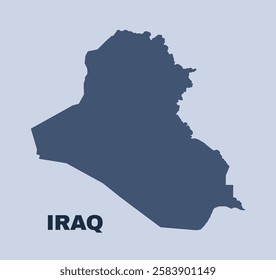 Iraq map simple flat vector