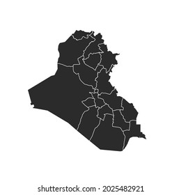 Iraq map vector, dark color.isolated on transparent background.  - Powered by Shutterstock - Get 15% off with code: PIKWIZARD15