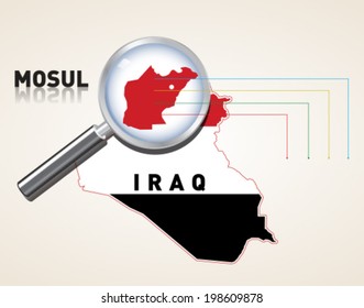 Iraq Mosul Vector Map