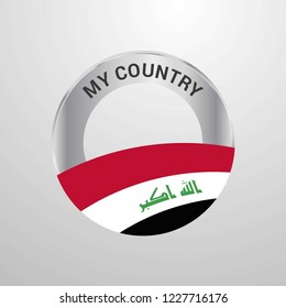Iraq My Country Flag badge