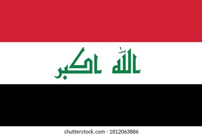 Iraq nation flag design template