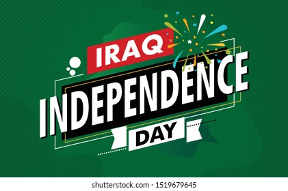Iraq National Day. Iraq Independence Day. Useful for national holidays poster, shopping template, banner and more. Vector illustration