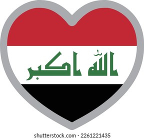 Iraq national flag icon vector Illustration material