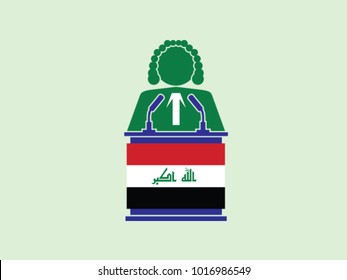 Iraq Podium Judge Speech