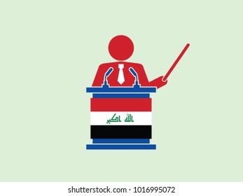 Iraq Podium Teacher Analyzing