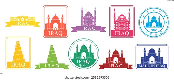 Iraq set. Isolated Iraq on white background