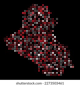 Iraq Silhouette Pixelated pattern map illustration