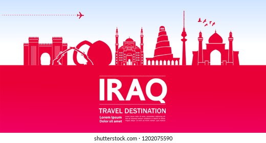 Iraq Travel Destination Vector.