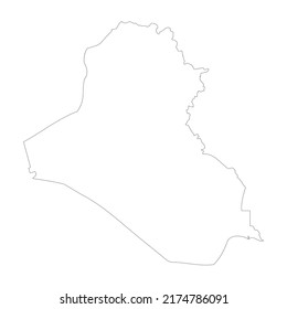 Iraq vector country map outline