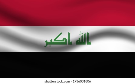 Irak-Vector-Flagge. Vector-Abbildung.