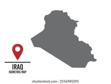 Iraq vector map illustration, country map with markings. vector illustration.	
