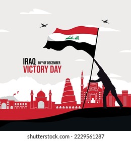 Diseño de la ilustración del Día de la Victoria en Irak