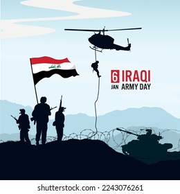 Iraqi Army Day illustration Design