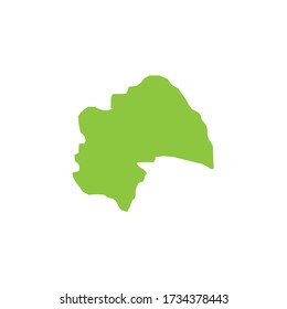 Ciudad iraquí Al-Qādisiyyah. Ilustración vectorial de mapa
