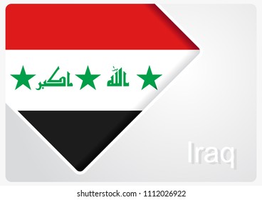 Iraqi flag design background layout. Vector illustration.