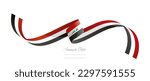 Iraqi flag ribbon vector illustration. Iraq flag ribbon on abstract isolated on white color background