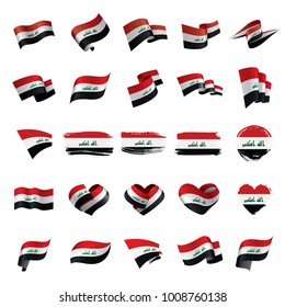 Iraqi flag, vector illustration