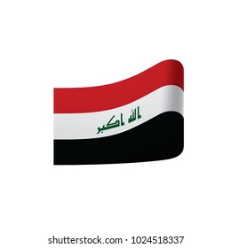 Iraqi flag, vector illustration on a white background